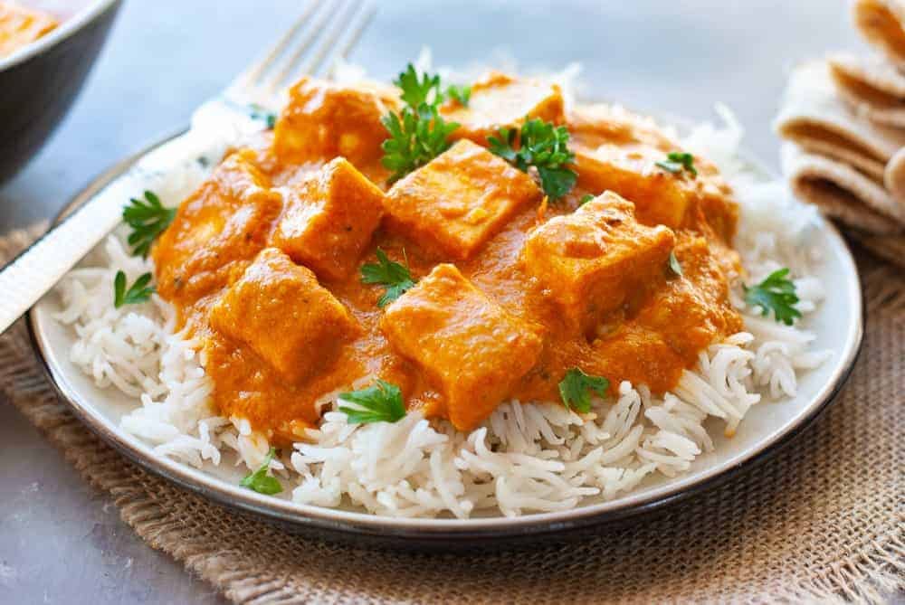 Paneer Curry with Rice